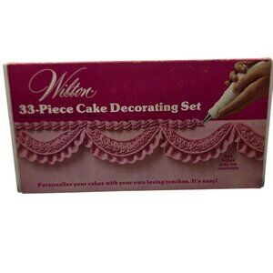 Vintage 70s Wilton 33-Piece Cake Decorating Set With Spatulas Sugar Plum